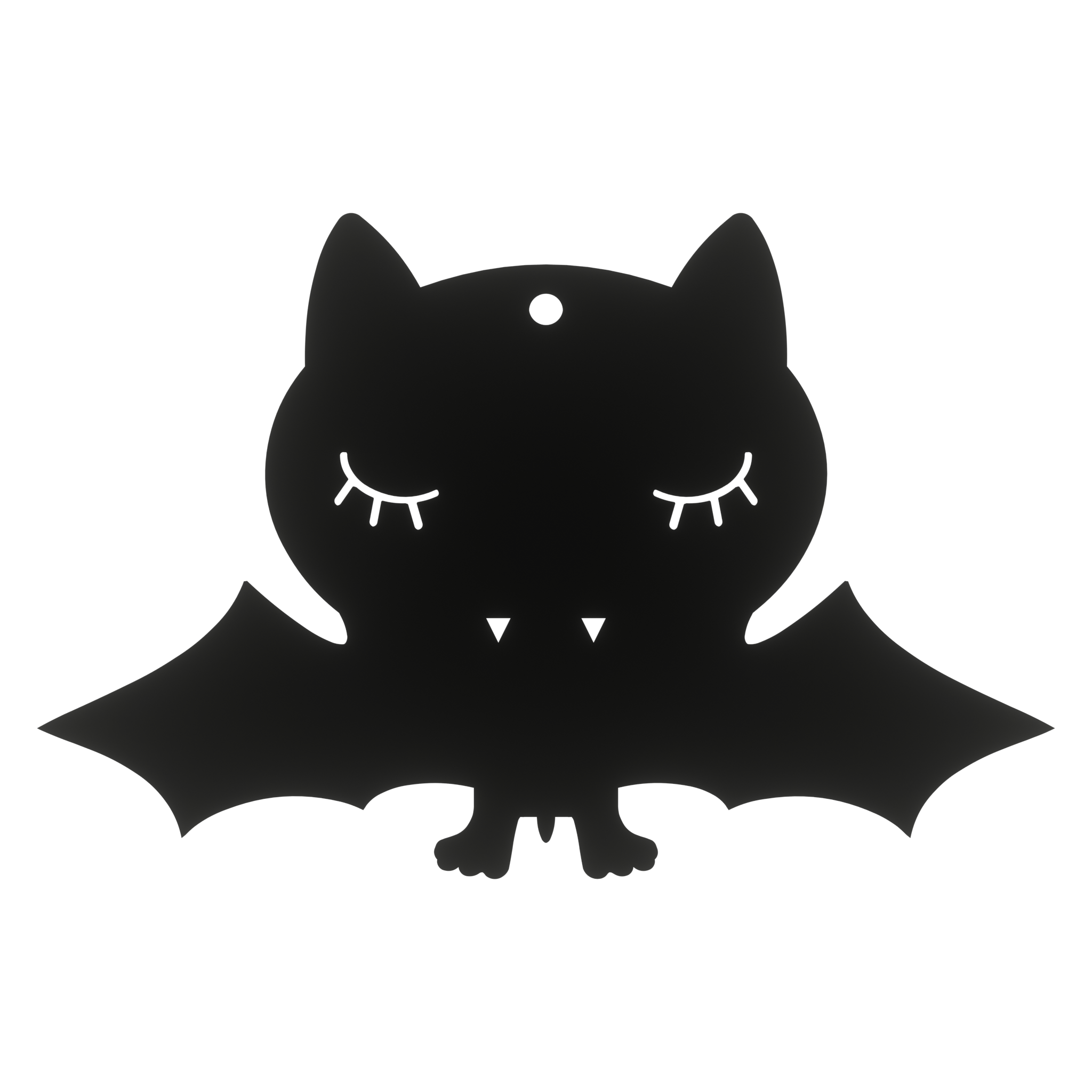 Nietoperz zawieszka 15 cm czarny halloween 1 Zakręcone Sznurki Nietoperz zawieszka 15 cm czarny halloween
