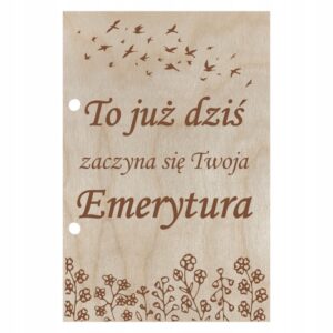 Kartka życzeniami EMERYTURA dowolny grawer