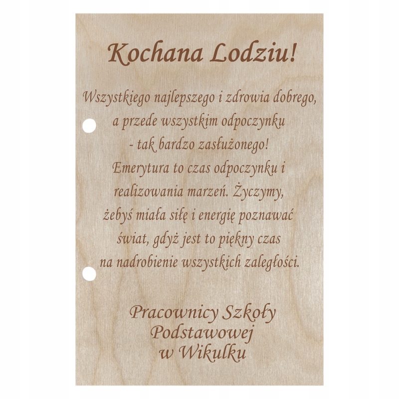 Kartka życzeniami EMERYTURA dowolny grawer 3 Zakręcone Sznurki Kartka życzeniami EMERYTURA dowolny grawer