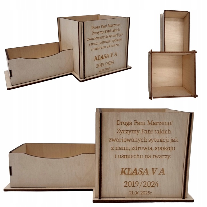 Organizer na biurko PREZENT DLA NAUCZYCIELA personalizowany 1 Zakręcone Sznurki Organizer na biurko PREZENT DLA NAUCZYCIELA personalizowany