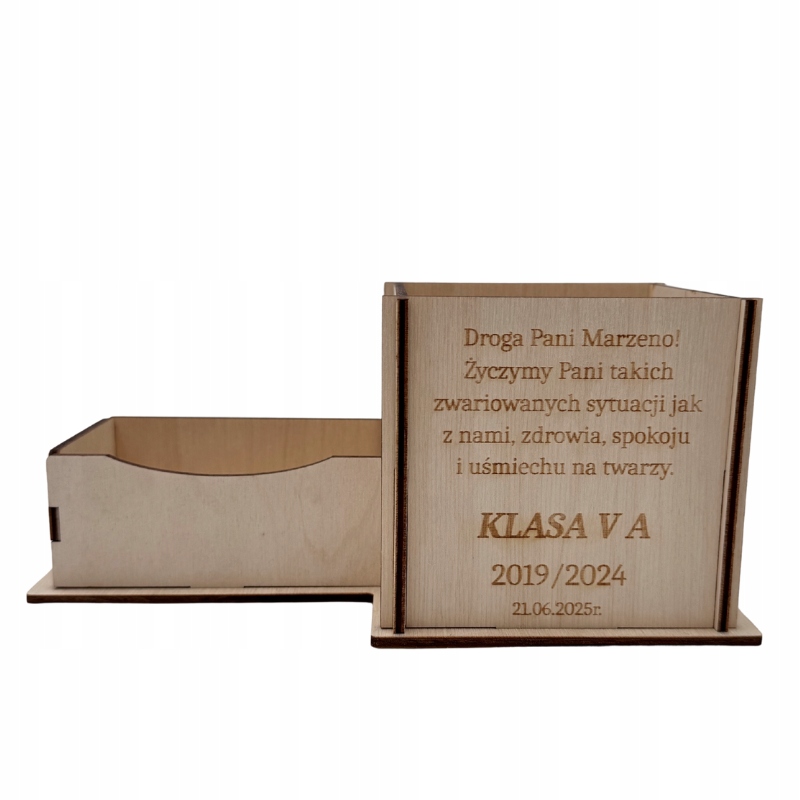 Organizer na biurko PREZENT DLA NAUCZYCIELA personalizowany 5 Zakręcone Sznurki Organizer na biurko PREZENT DLA NAUCZYCIELA personalizowany