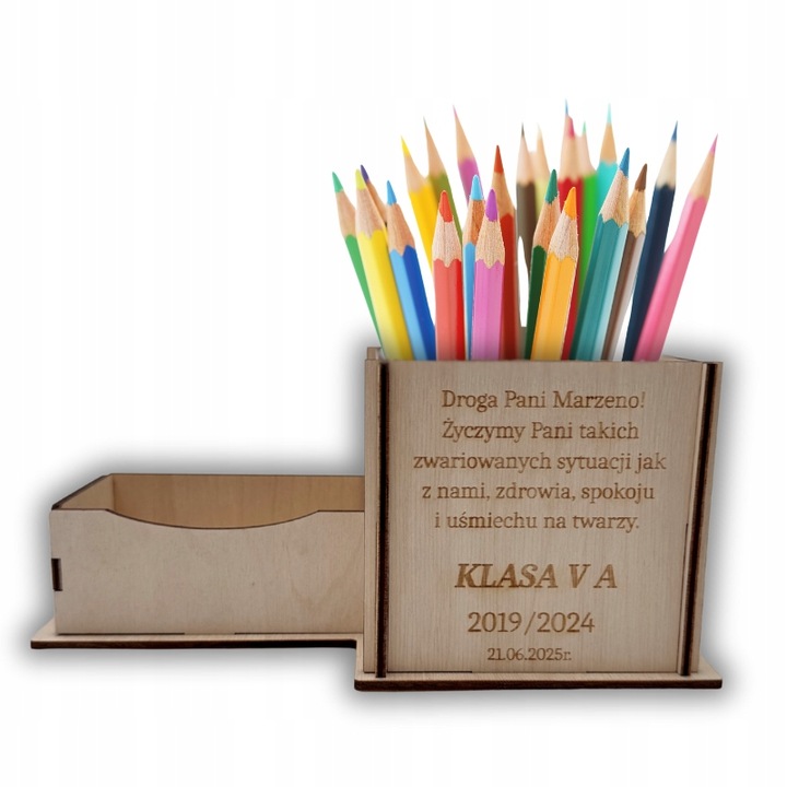 Organizer na biurko PREZENT DLA NAUCZYCIELA personalizowany 6 Zakręcone Sznurki Organizer na biurko PREZENT DLA NAUCZYCIELA personalizowany - obrazek 6
