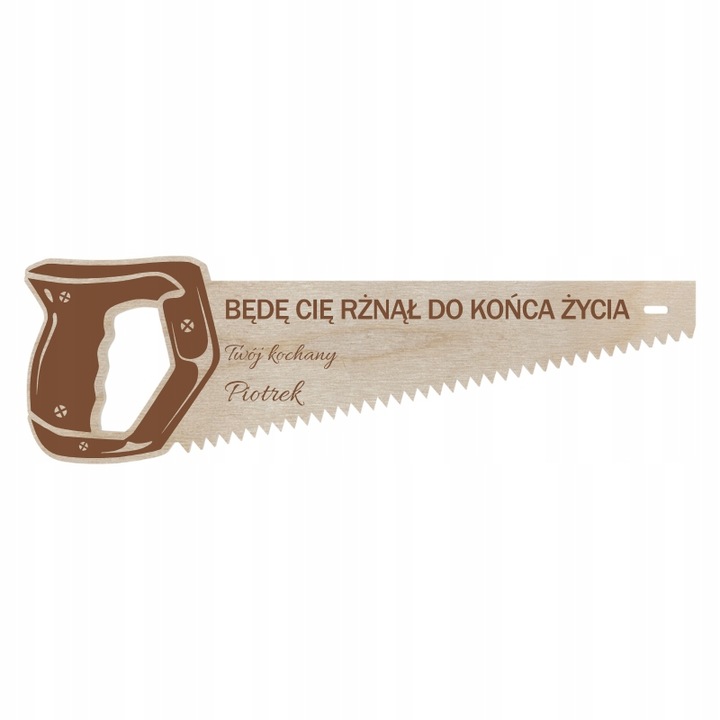 Piła 32 CM Będę Cię Rżnął prezent dla kobiety dziewczyny personalizowana 2 Zakręcone Sznurki Piła 32 CM Będę Cię Rżnął prezent dla kobiety dziewczyny personalizowana