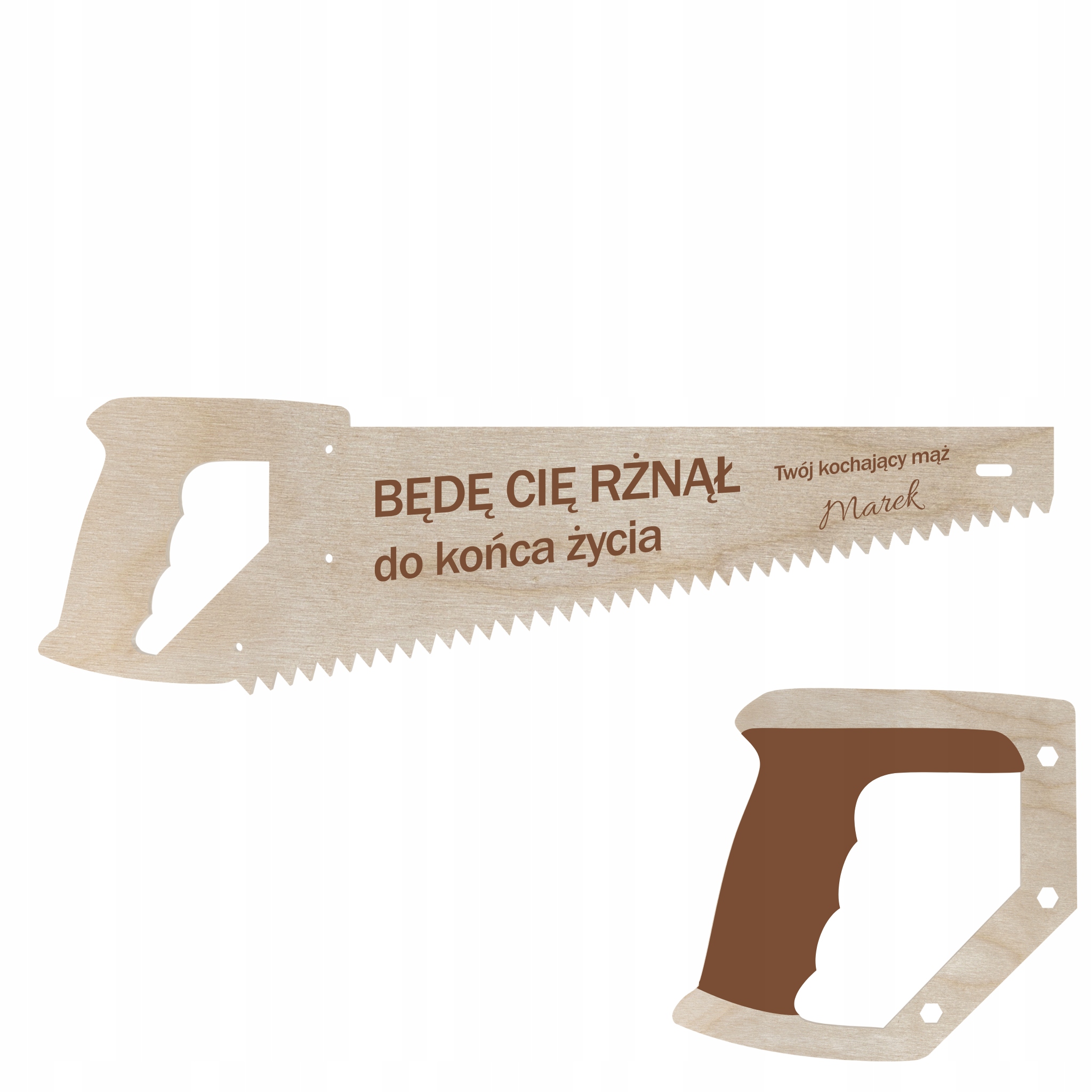 Piła 25 cm Będę Cię Rżnął prezent dla kobiety dziewczyny personalizowana 3 Zakręcone Sznurki Piła 25 cm Będę Cię Rżnął prezent dla kobiety dziewczyny personalizowana