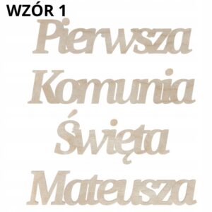 Pierwsza Komunia Święta + Imię Duży napis personalizowany na ściankę