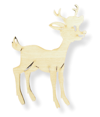 Drewniany renifer reniferek Rudolf decoupage dekor sklejka święta 1szt 1 Zakręcone Sznurki Drewniany renifer reniferek Rudolf decoupage dekor sklejka święta 1szt