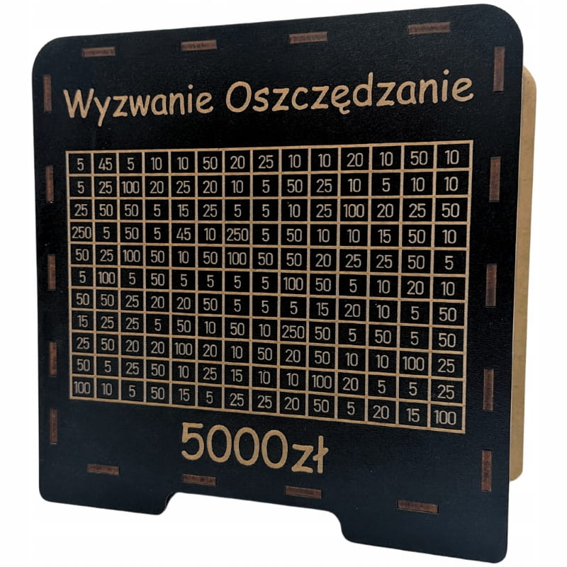 CZARNA skarbonka wykreślanka TWÓJ NAPIS I KWOTA! 3 Zakręcone Sznurki CZARNA skarbonka wykreślanka TWÓJ NAPIS I KWOTA!
