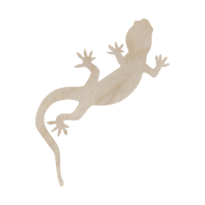 Jaszcurka salamandra gekon 16 cm kształtka drewniana zwierzęta gady