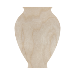 Drewniany wazon 22 cm płaska kształtka do dekorowania