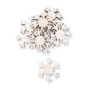 Drewniana śnieżynka śnieg ŚNIEŻKA 1 3cm zestaw 10szt scrapki ze sklejki
