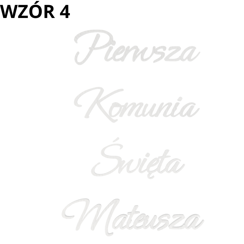 PIERWSZA KOMUNIA ŚWIĘTA NAPIS PERSONALIZOWANY Z IMIENIEM PAMIĄTKA PREZENT 4 Zakręcone Sznurki PIERWSZA KOMUNIA ŚWIĘTA NAPIS PERSONALIZOWANY Z IMIENIEM PAMIĄTKA PREZENT