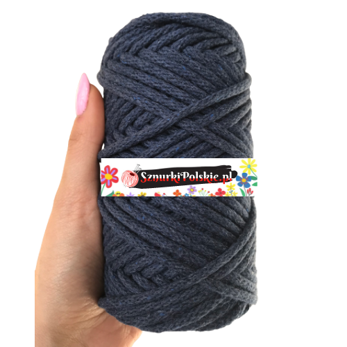 WAS Sznurek bawełniany z rdzeniem jeans 50m 5mm WAS 2 Zakręcone Sznurki WAS Sznurek bawełniany z rdzeniem jeans 50m 5mm WAS