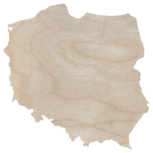 Mapa Polski kontur dekor mapa kształtka Polska 15 cm