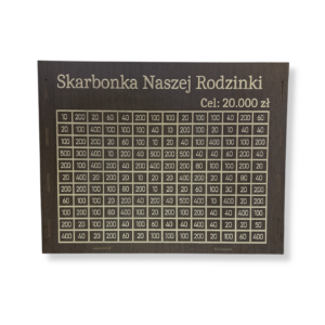 Skarbonka Gigant 154 kafelków 20000zł Skarbonka Naszej Rodzinki WENGE