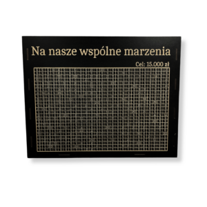 Skarbonka Gigant 650 kafelków 15000zł Na nasze wspólne marzenia CZARNA
