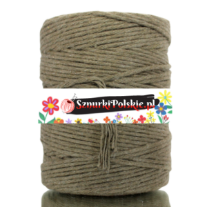 c9513a249cd575eb49ea1da7dc94dfc2 Sznurek bawełniany skręcany 150m 2mm KHAKI