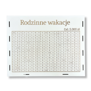 Skarbonka Gigant 304 kafelków 5000zł Rodzinne wakacje BIAŁY