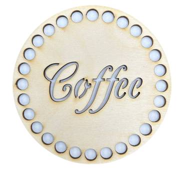 Drewniana podkładka pod kubek kawa coffee baza 1szt 1 Zakręcone Sznurki Drewniana podkładka pod kubek kawa coffee baza 1szt