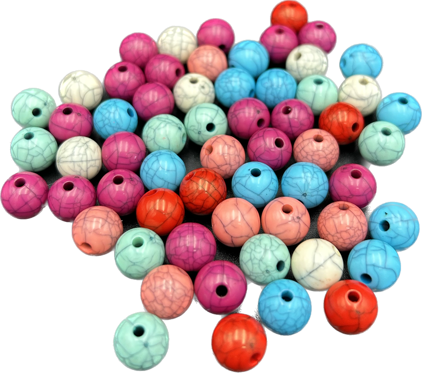 Korale koraliki marmurki kolorowe mix plastikowe 1 Zakręcone Sznurki Korale koraliki marmurki kolorowe mix plastikowe