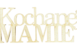 Drewniany napis Kochanej MAMIE decoupage 1szt