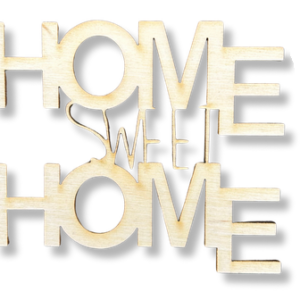 Drewniany napis Home sweet home 1szt decoupage ze sklejki dekor ozdoba