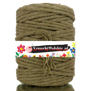 Sznurek bawełniany skręcany KHAKI 10m 5mm