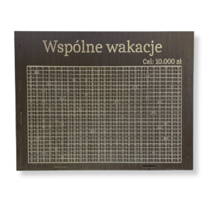 Skarbonka Gigant 650 kafelków 10000zł Wspólne wakacje WENGE
