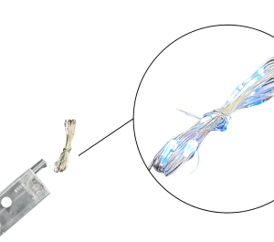 Lampki led 20 ledów odcień zimny na baterie