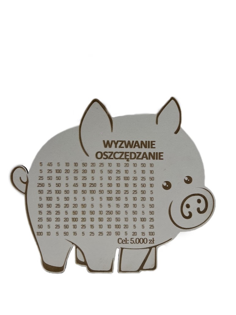 BIAŁA Świnka Skarbonka WYZWANIE OSZCZĘDZANIE 1 Zakręcone Sznurki BIAŁA Świnka Skarbonka WYZWANIE OSZCZĘDZANIE
