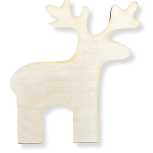 Drewniany renifer reniferek dekoracja ze sklejki decoupage dekor