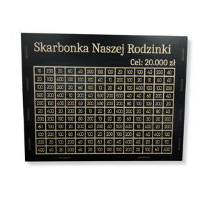 Skarbonka Gigant 154 kafelków 20000zł Skarbonka Naszej Rodzinki CZARNY
