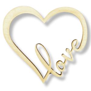 Serce love drewniane sklejka serduszko dekor baza decoupage ozdoba 1szt